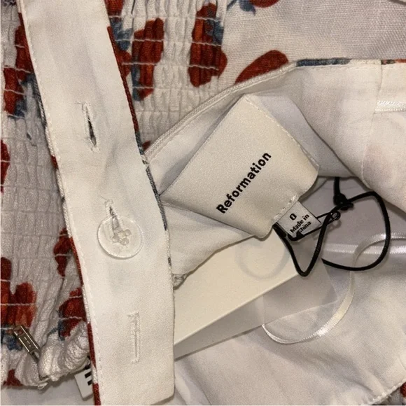 Reformation Balia Linen Sleeveless Basque-Waist Midi Dress - Picture 4 of 14